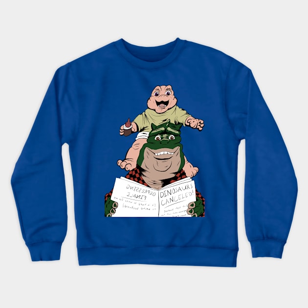 Dinosaurs Crewneck Sweatshirt by Black Snow Comics